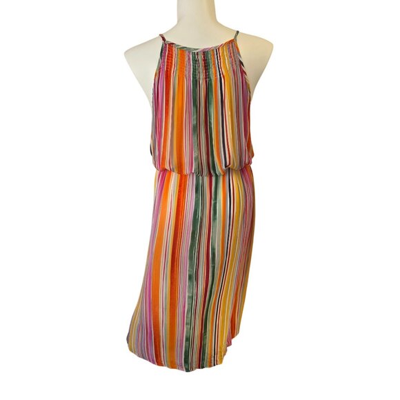 VTG Inspired Velvet Graham & Spencer Maxi Dress XL Rainbow Stripe Summer - Picture 6 of 9